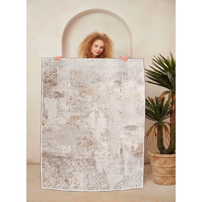 Conceptum Alfombra de Algodón 80 x 150 cm Crema